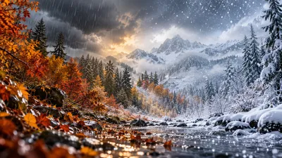 Горы, снег, дождь, заморозки 